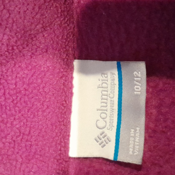 Girls Columbia Fleece, size (10/12) purple - Picture 2 of 3